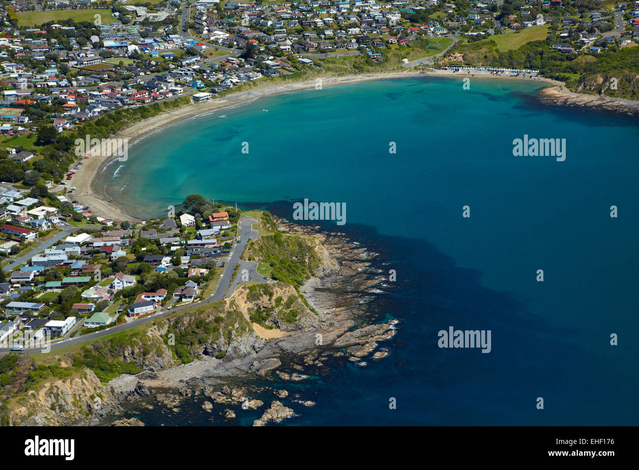 Titahi Bay, Porirua, Wellington, North Island, New Zealand aerial