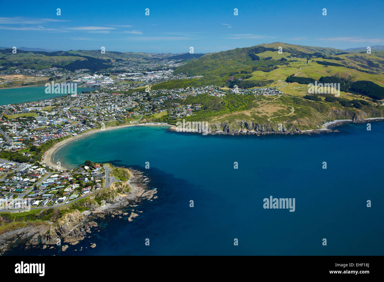 Titahi Bay, Porirua, Wellington, North Island, New Zealand aerial