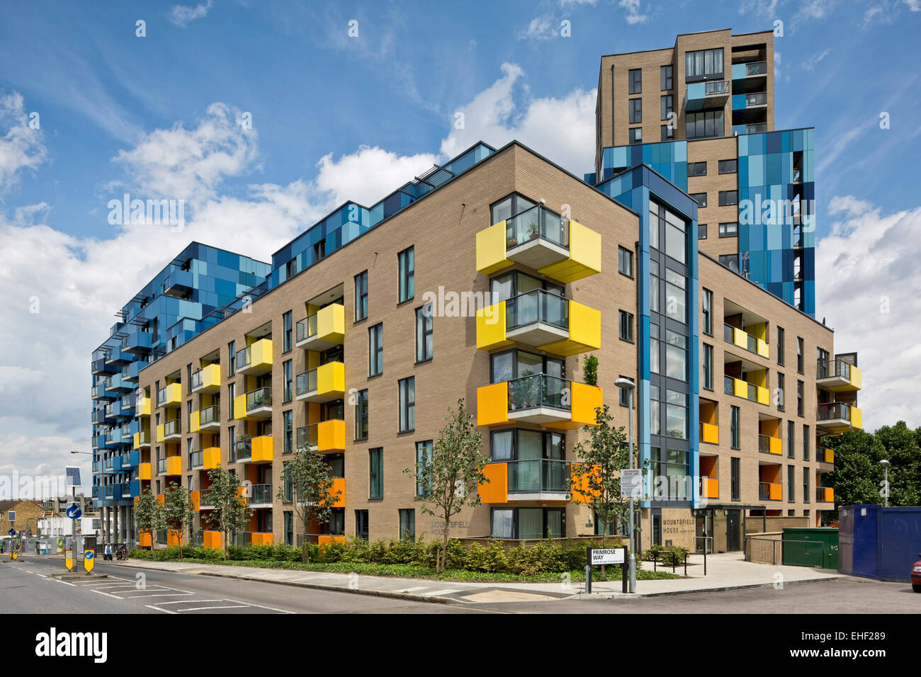 Lewisham Road elevation. Central Park Apartments, Lewisham., London