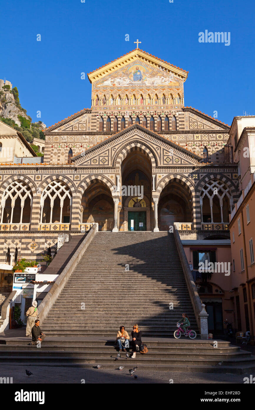 Dom von Amalfi, Sant'Andrea, Amalfiküste, UNESCO Weltkulturerbe, Kampanien, Italien Stock Photo