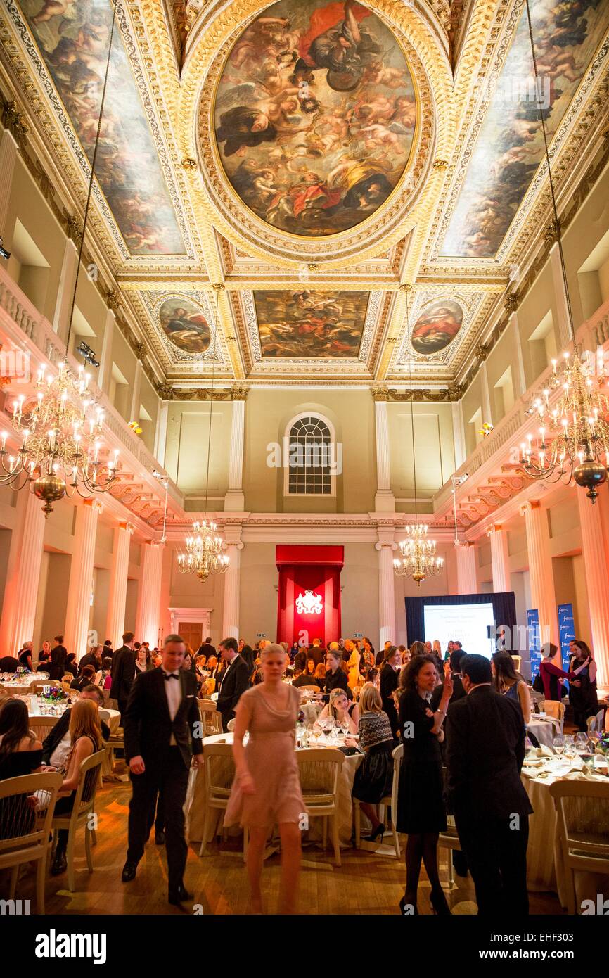 Guests attend the Champions for Change Award in the Banqueting Hall in London, United Kingdom, 12 March 2015. The award is an initiative of the International Centre for Research on Women (ICRW). Photo: Patrick van Katwijk / NETHERLANDS OUT POINT DE VUE OUT - NO WIRE SERVICE - Stock Photo