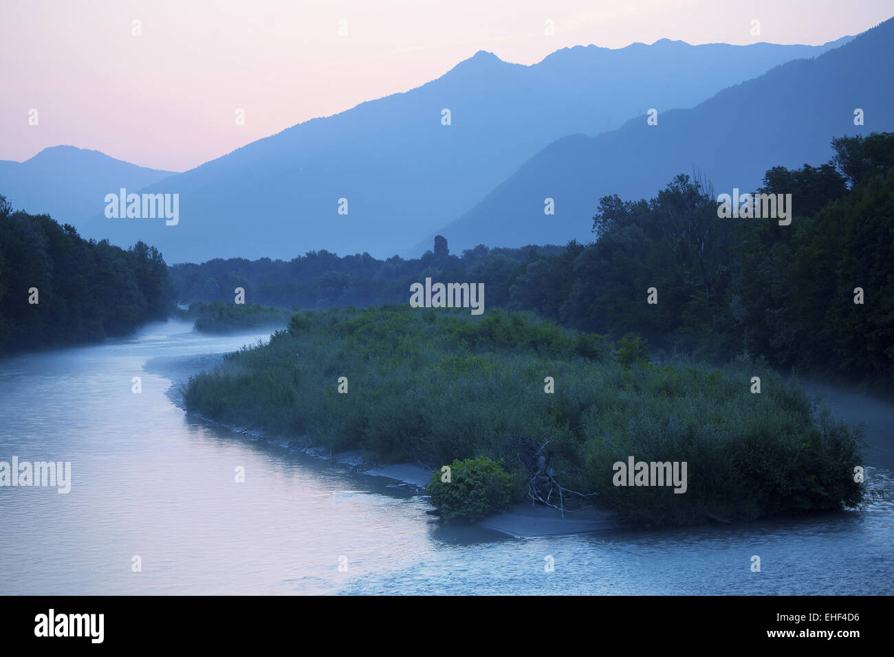 River Isère, Savoy Alps, France Stock Photo