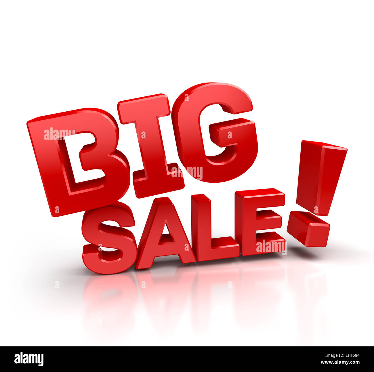 Big sale. 3D red letters isolated on white Stock Photo