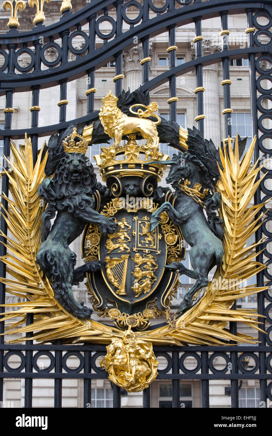 Gates of Buckingham Palace England Stock Photo
