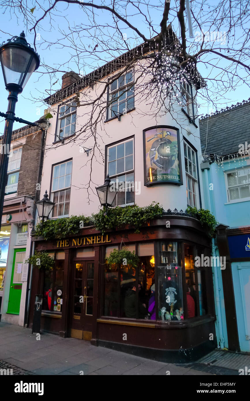 BURY ST EDMUNDS, ENGLAND DECEMBER 28 2013 The Nutshell public house