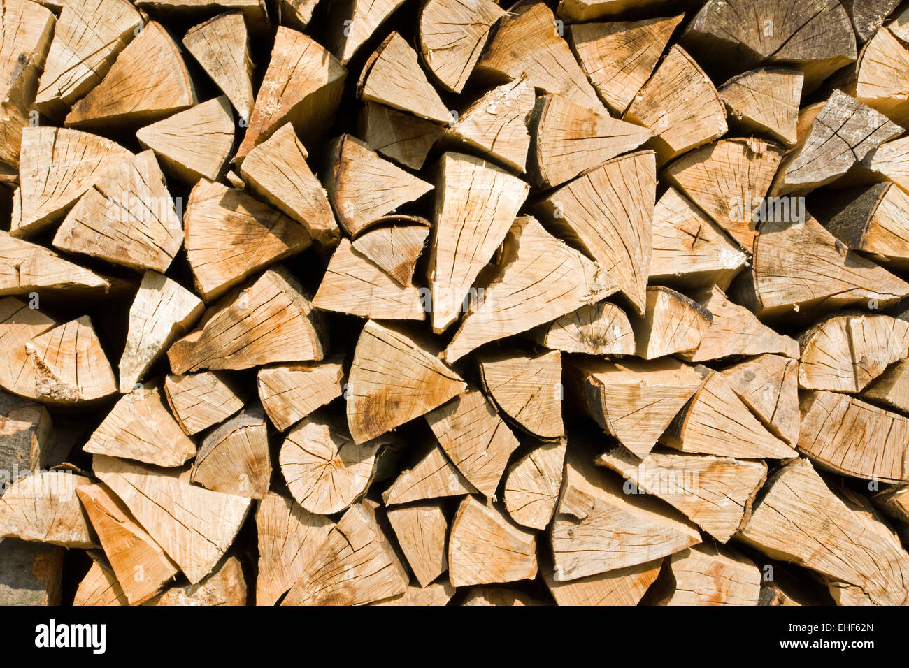 Stack of firewood Stock Photo