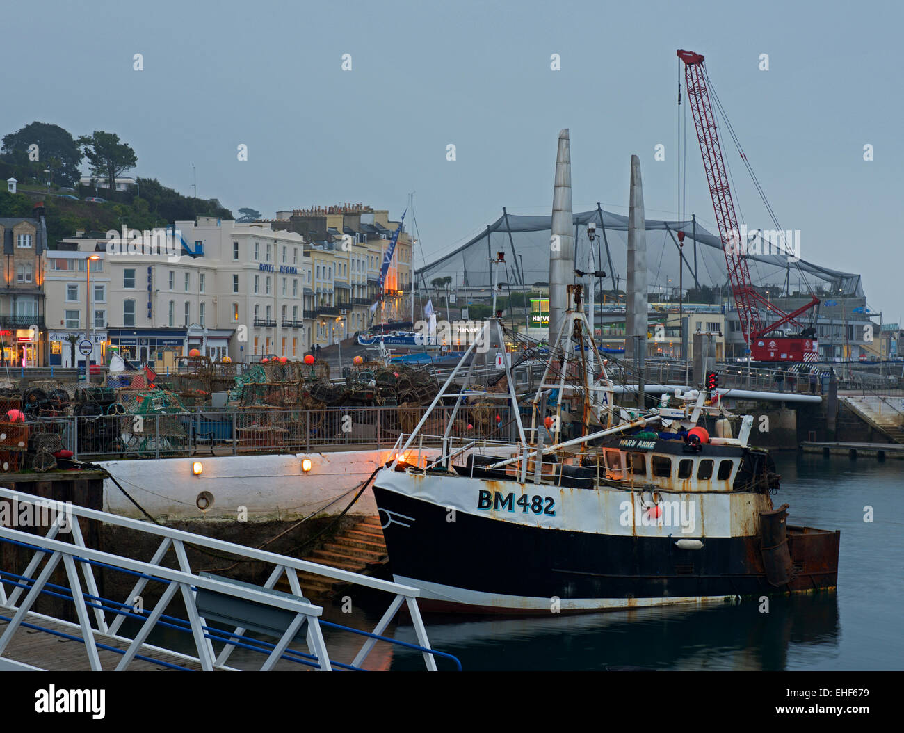 Fishing boat in the harbour, Torquay, Devon, England UK Stock Photo Alamy