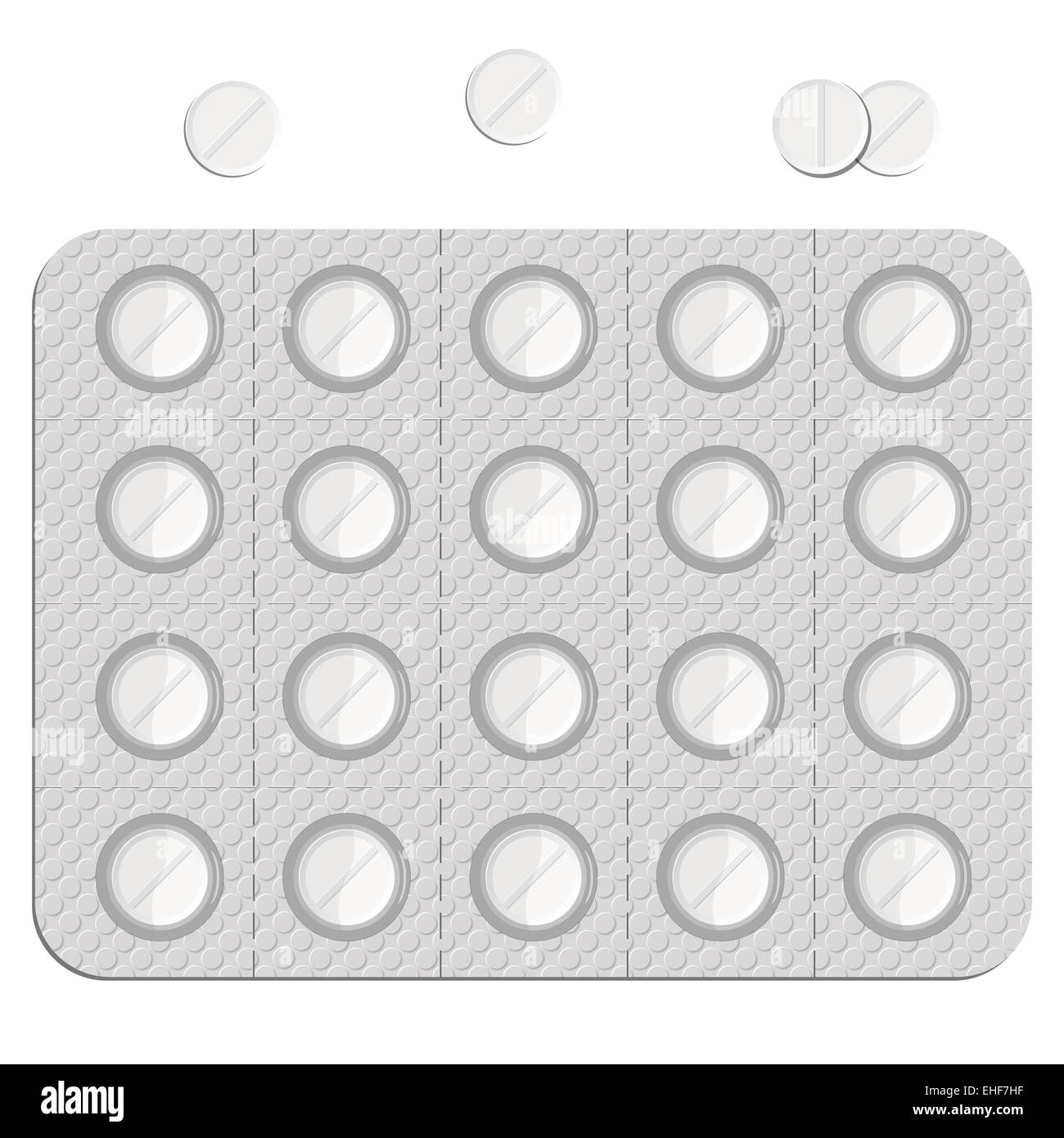pills in a blister pack Stock Photo