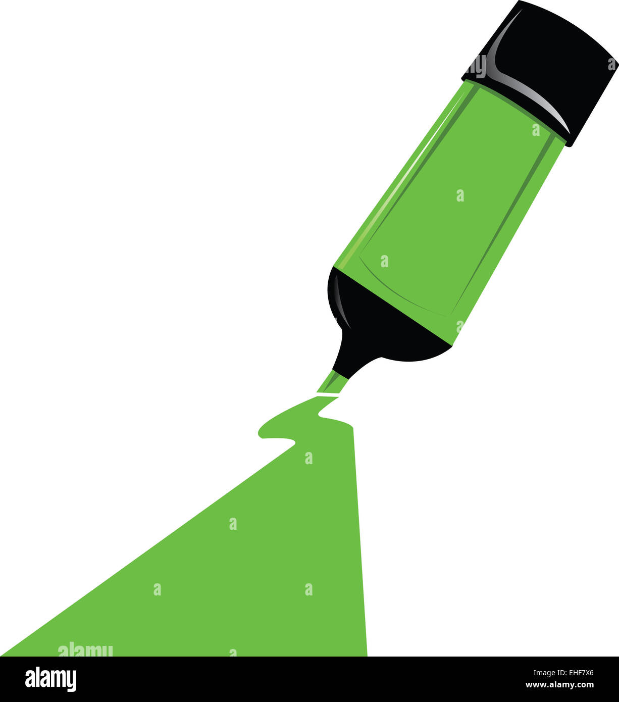 a green marker on the paper point of view Stock Photo Alamy
