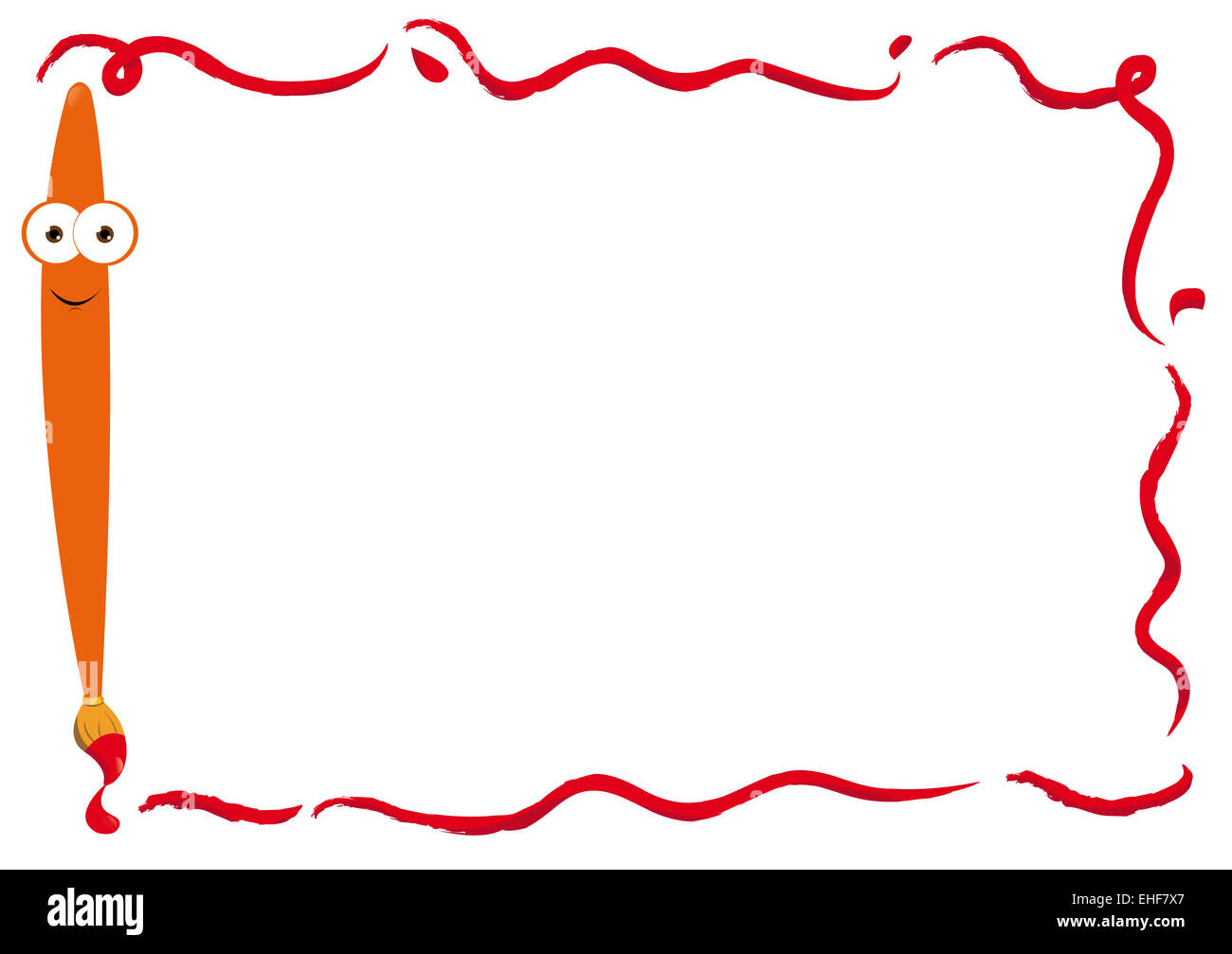 a vector cartoon representing a funny brush frame Stock Photo Alamy