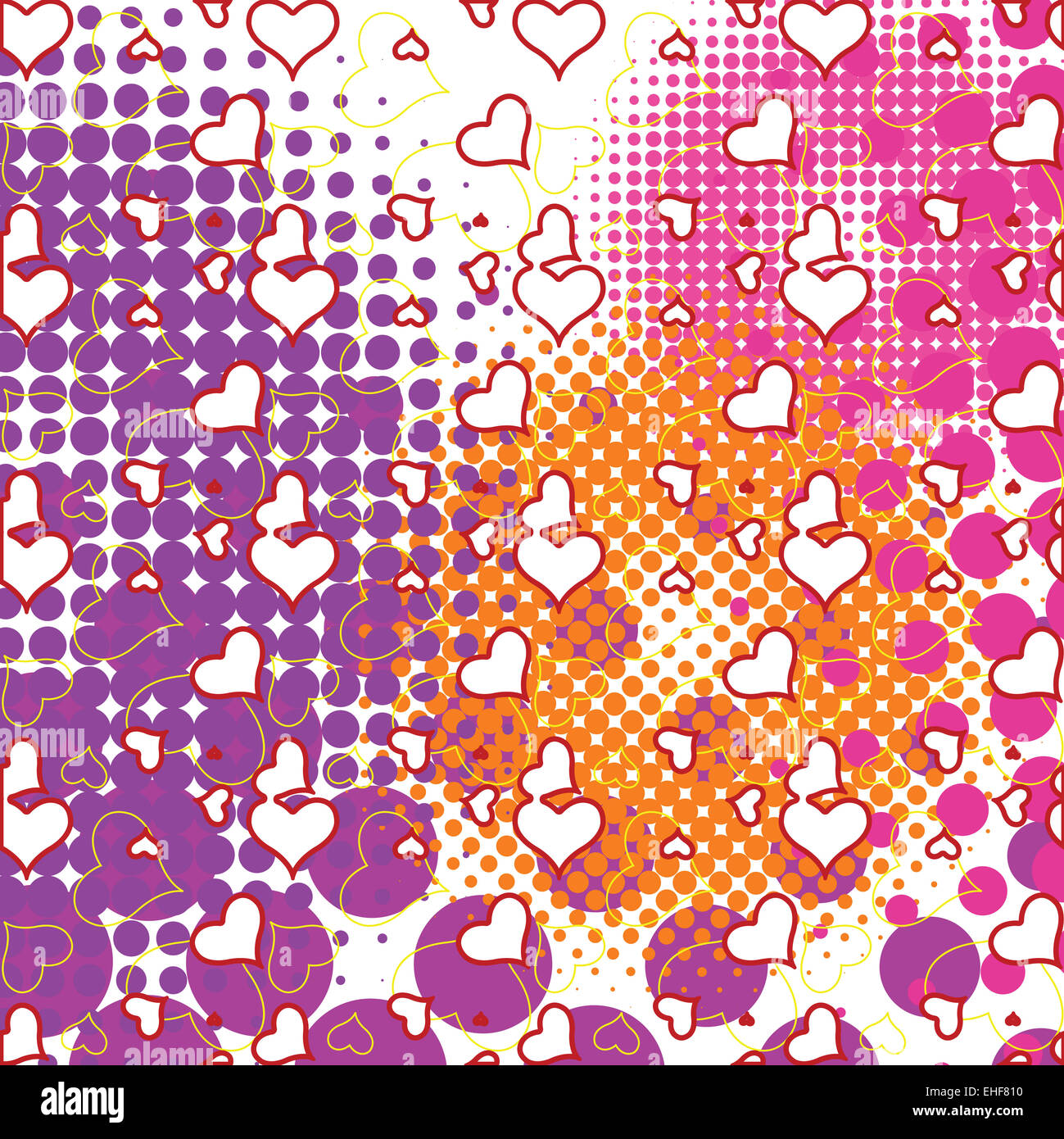 hearts and bubbles pattern Stock Photo - Alamy