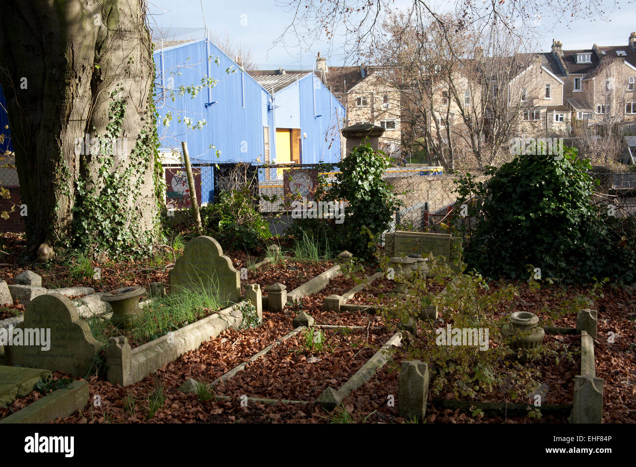 Graves in Twerton Cemetery Oldfield Park Bath Somerset UK Stock Photo
