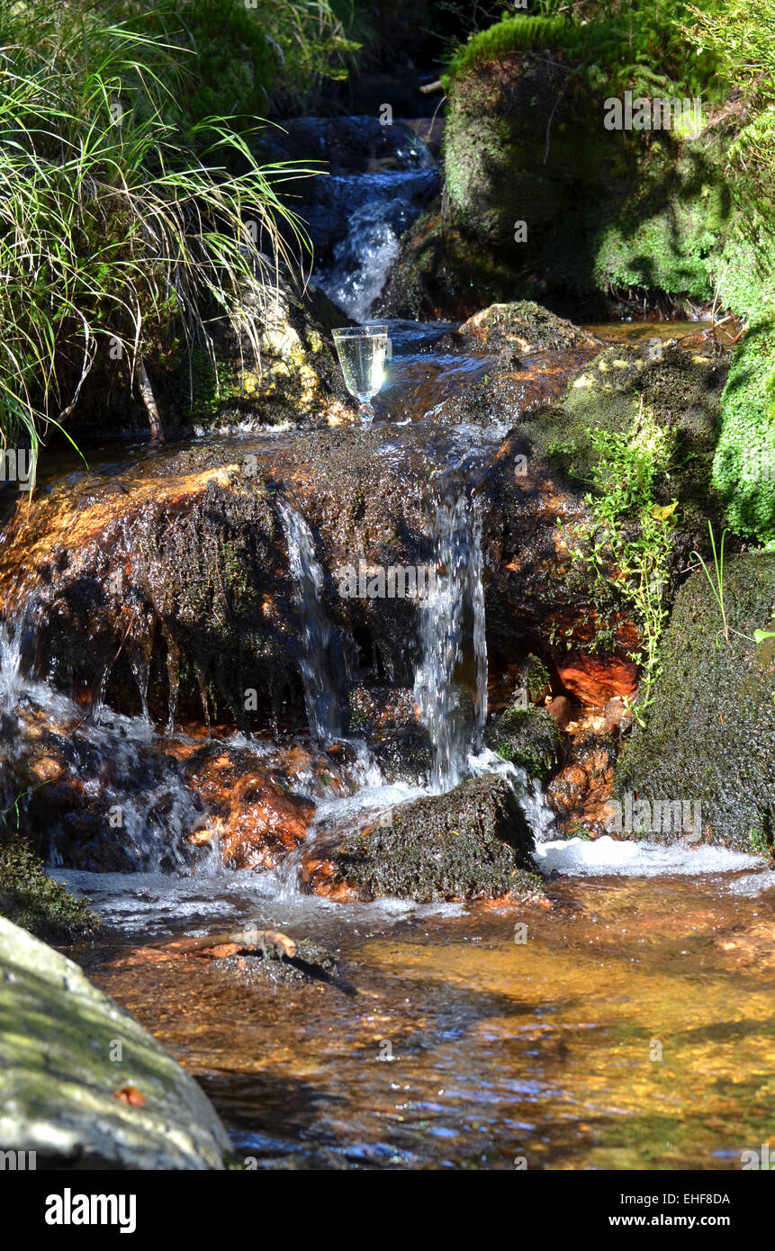 water fall woods Stock Photo Alamy