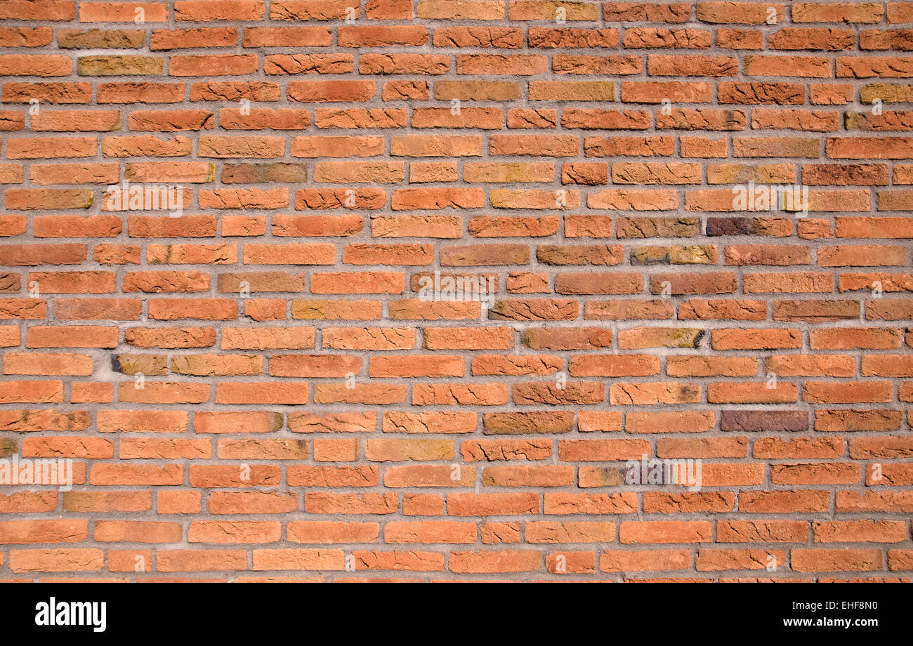 Orange brickwall Stock Photo