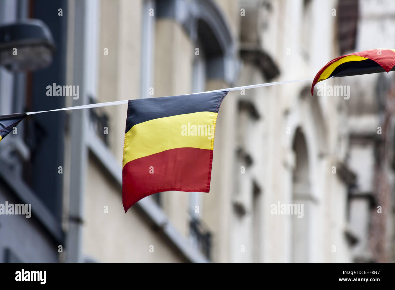 flag of belgium in brussels Stock Photo