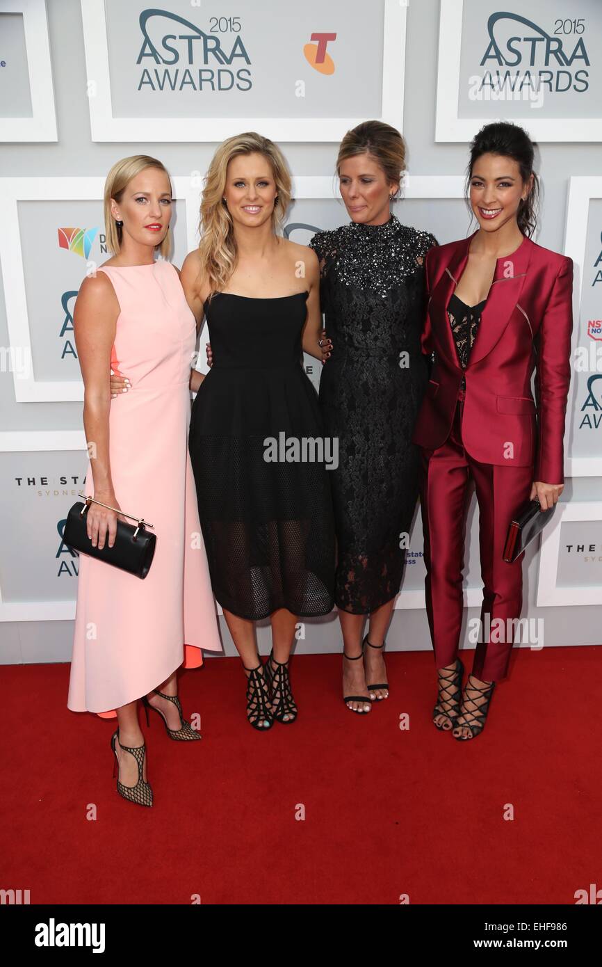 Sydney, Australia. 12 March 2015. The ASTRA Awards recognise the best in subscription television. Celebrities arrived on the red carpet at The Star in Sydney, Australia. Credit:  Richard Milnes/Alamy Live News Stock Photo