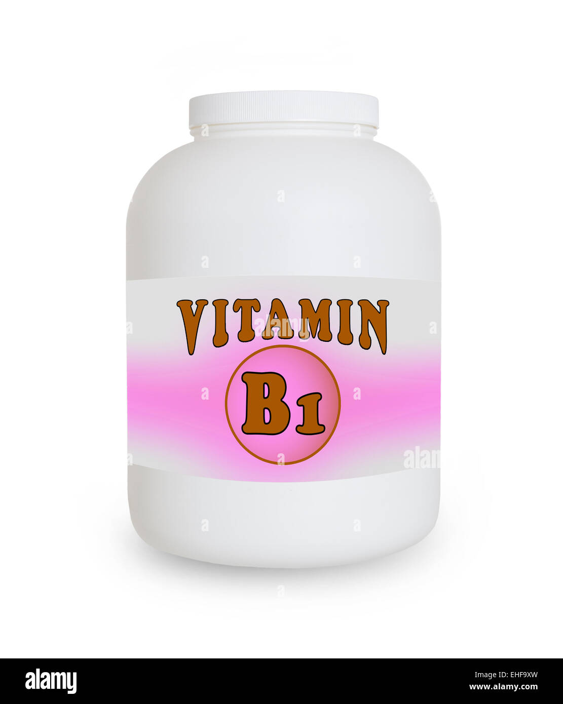 Container B1 Vitamin B1 container, isolated on a white background Stock Photo - Alamy
