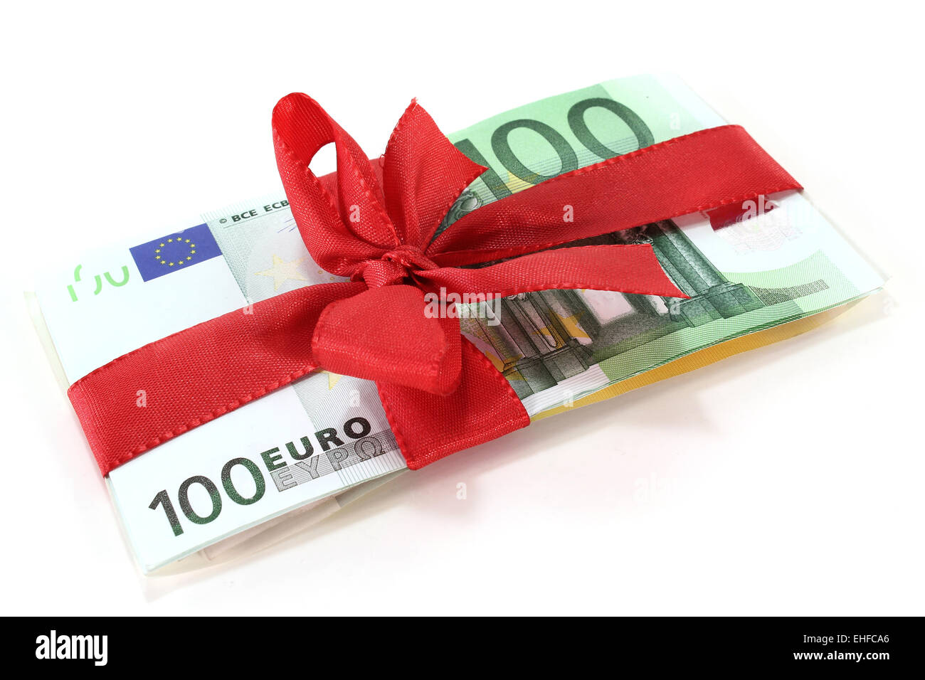 euro notes with ribbon Stock Photo