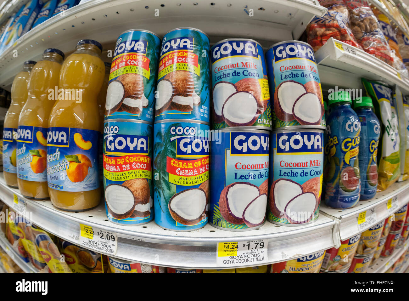 Coconut products are seen in a supermarket in New York on Tuesday