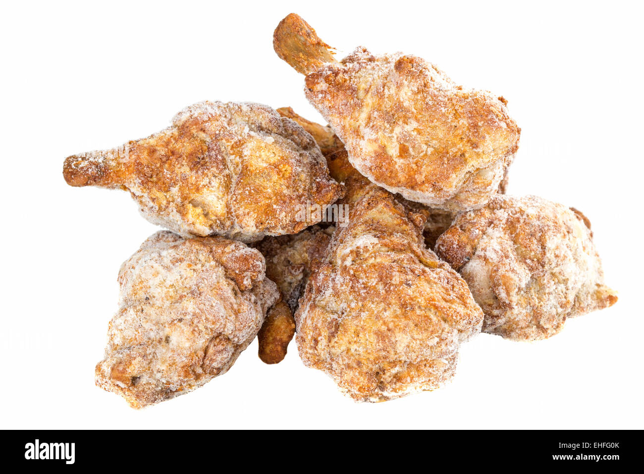 Frozen chicken isolated on white background Stock Photo