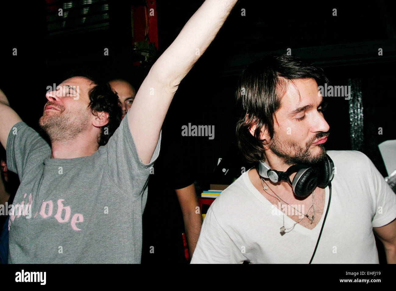 Tiefschwartz electro DJing duo at The Key London Stock Photo
