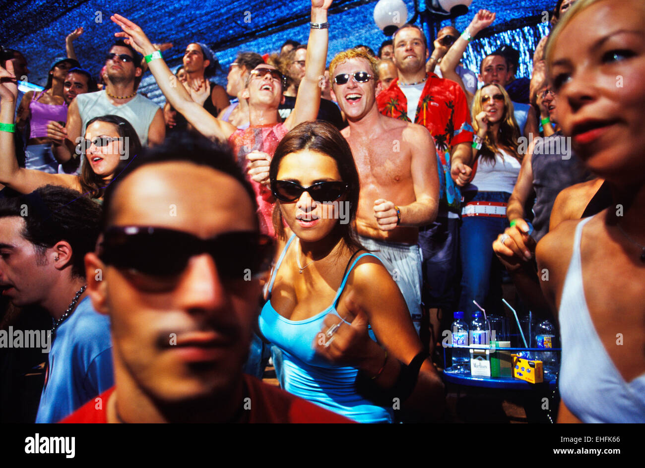 Crowd dancing at Space in Ibiza Stock Photo - Alamy
