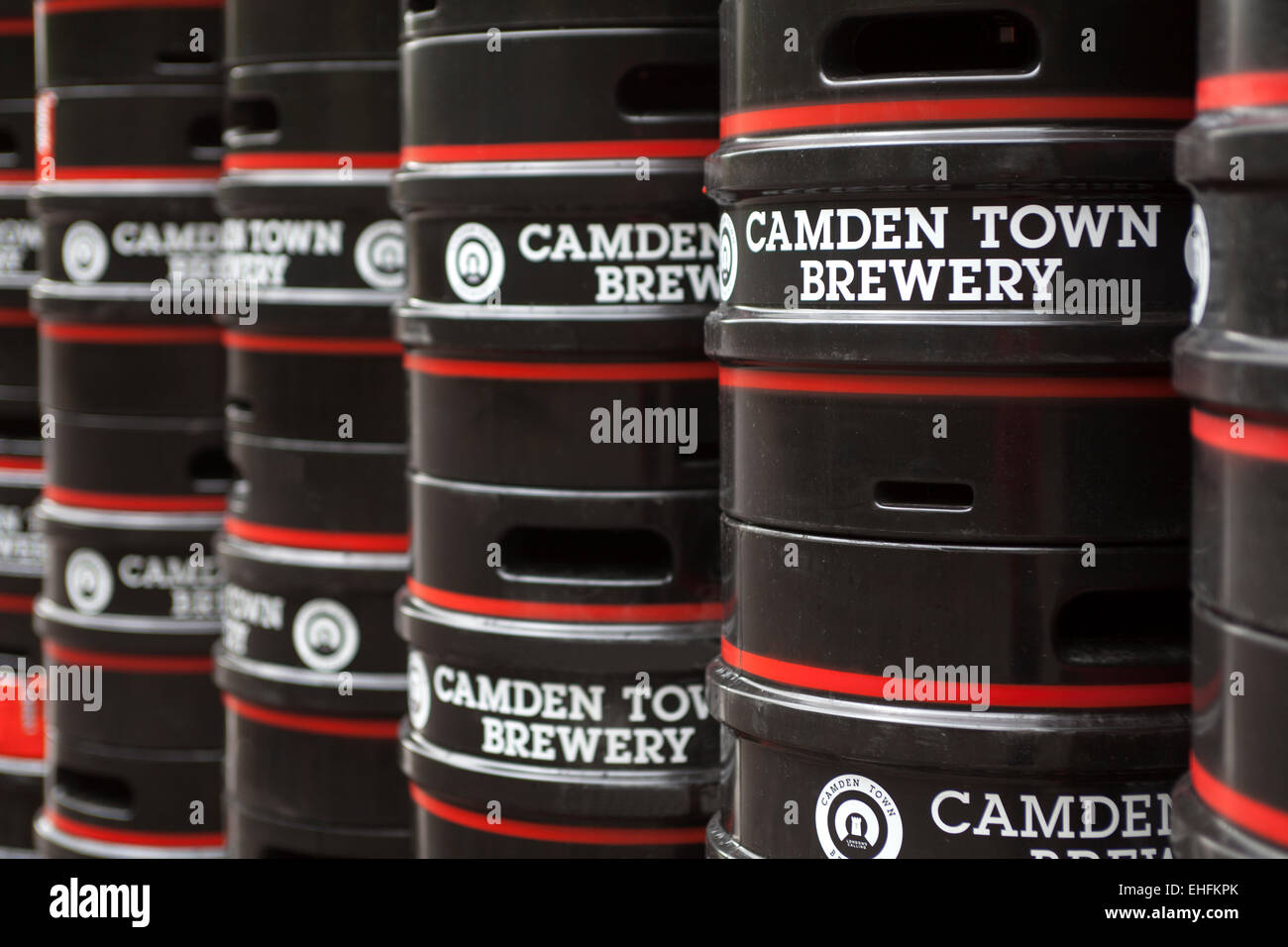 Beer Barrels at Camden Town Brewery London Stock Photo Alamy