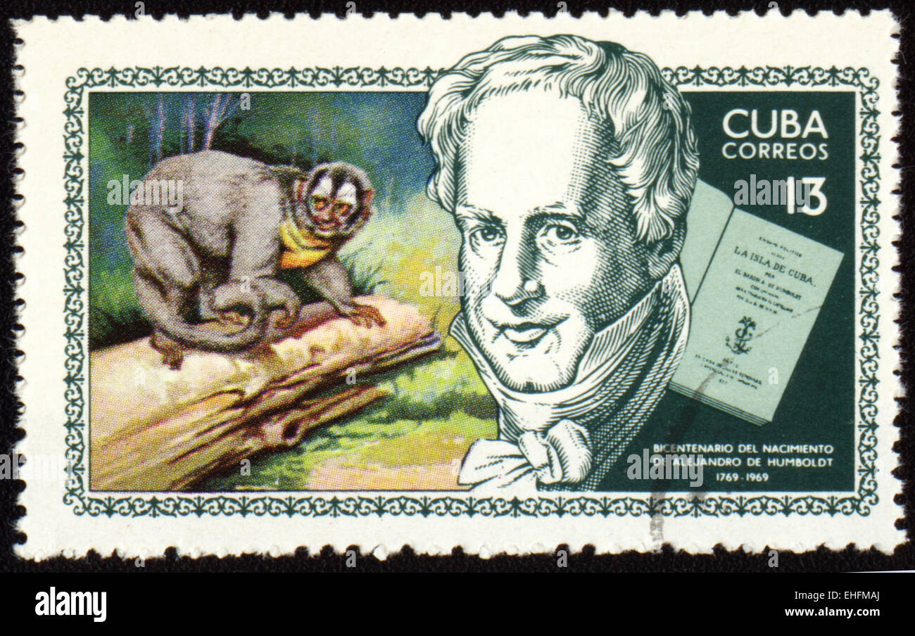 CUBA - CIRCA 1969: stamp printed in Cuba Stock Photo