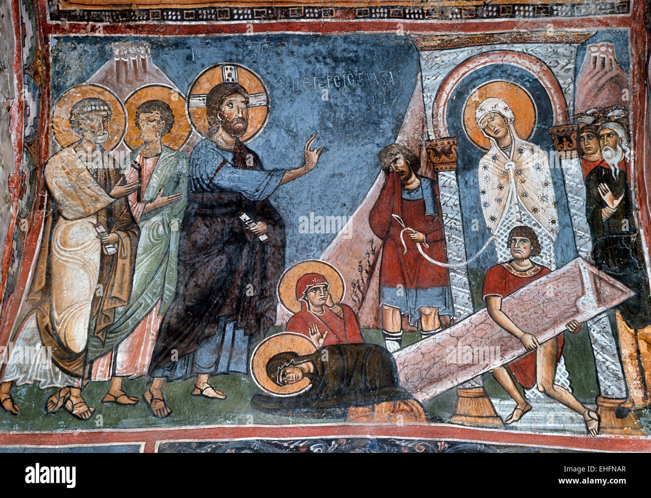 Asinou Church, Cyprus, the Raising of Lazarus  1105-06 AD Stock Photo