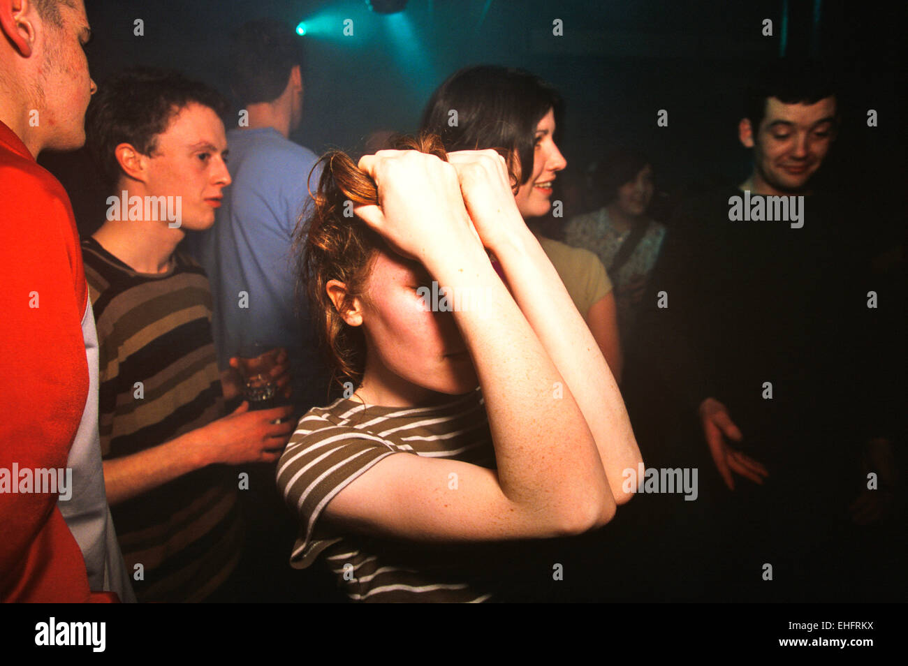 Girl out clubbing at Optimo Glasgow. Stock Photo