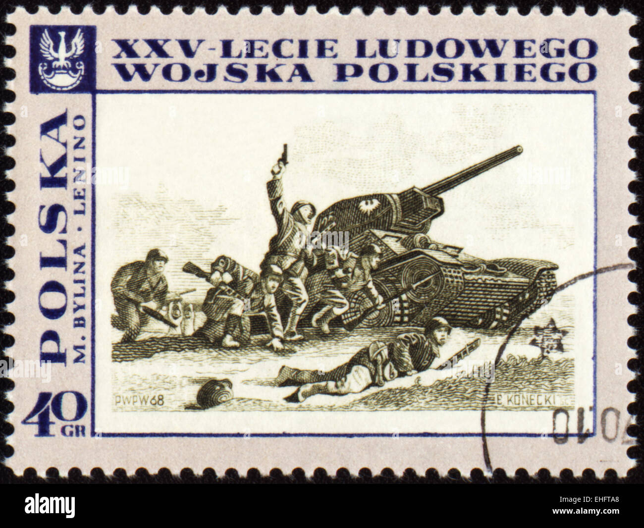 POLAND - CIRCA 1968: A post stamp printed in Polan Stock Photo