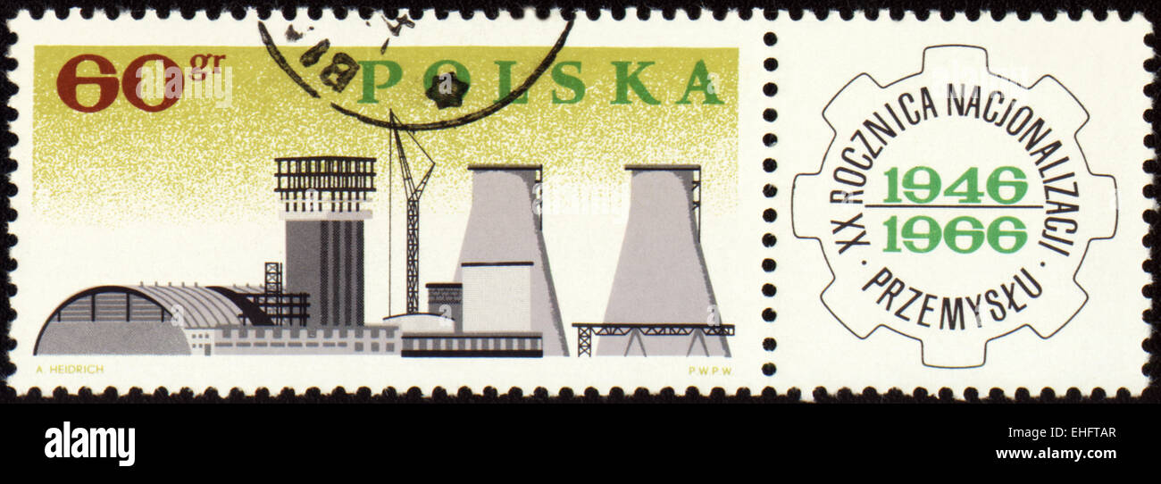 POLAND - CIRCA 1966: a stamp printed in Poland Stock Photo