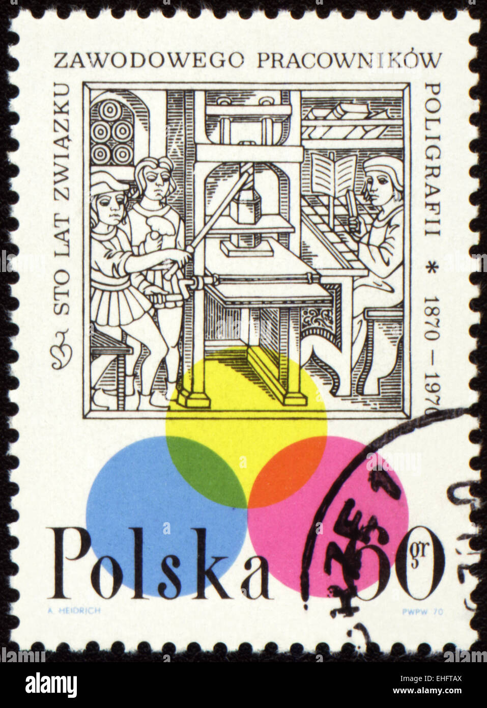 POLAND - CIRCA 1970: a stamp printed in Poland Stock Photo