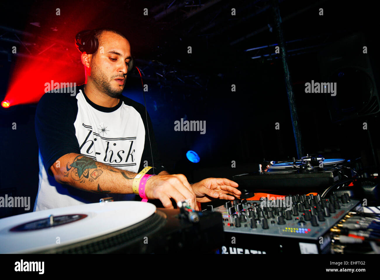Loco Dice live at TDK Cross Central Festival 2007 at Canvas in Kings Cross in London. Stock Photo