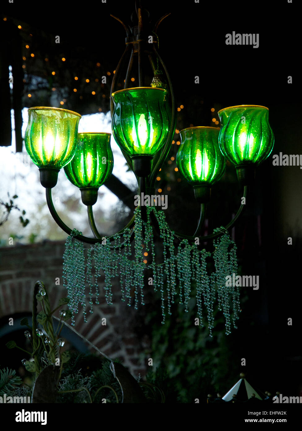 Green lights Stock Photo