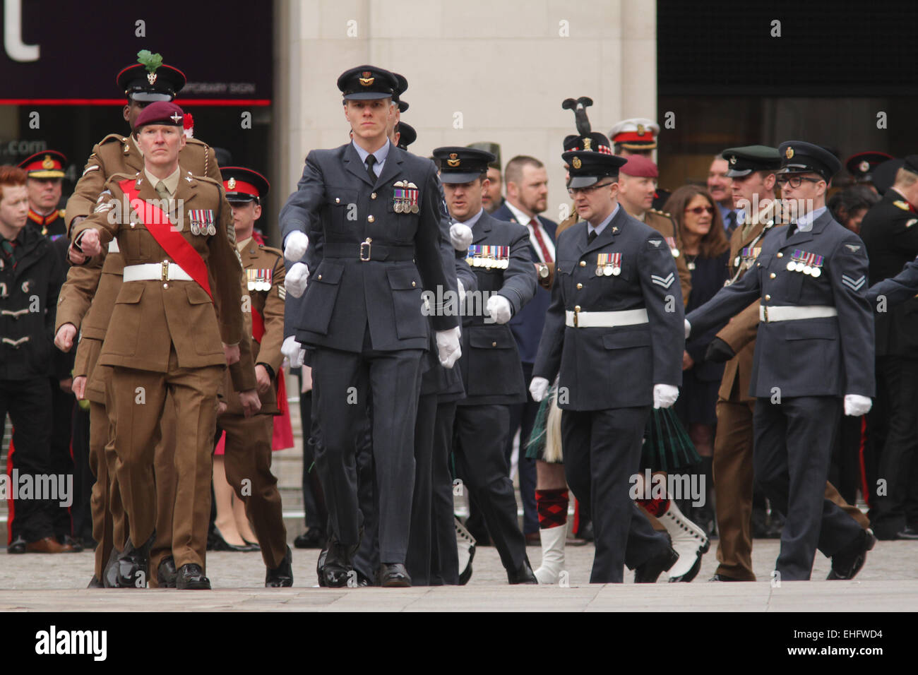 London, UK. 13th March, 2015. Service of Commemoration for troops who were stationed in Afghanistan at St Paul's Cathedral Stock Photo
