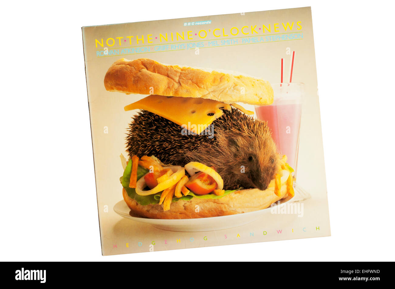 Hedgehog Sandwich was a 1981 collection of comedy sketches from the BBC TV show Not The Nine O'Clock News. Stock Photo