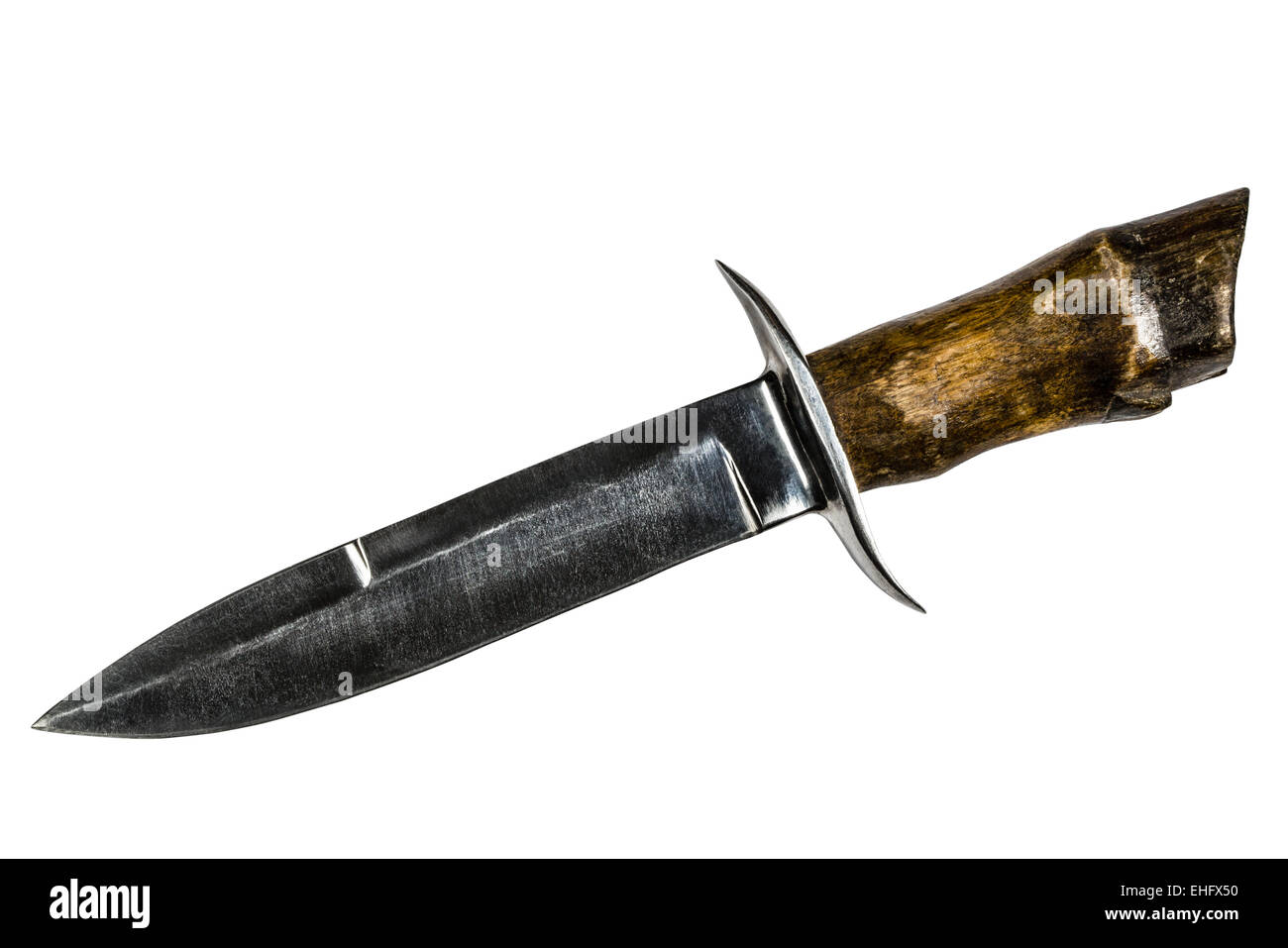 Hunting knife isolated on white background, with clipping path Stock Photo