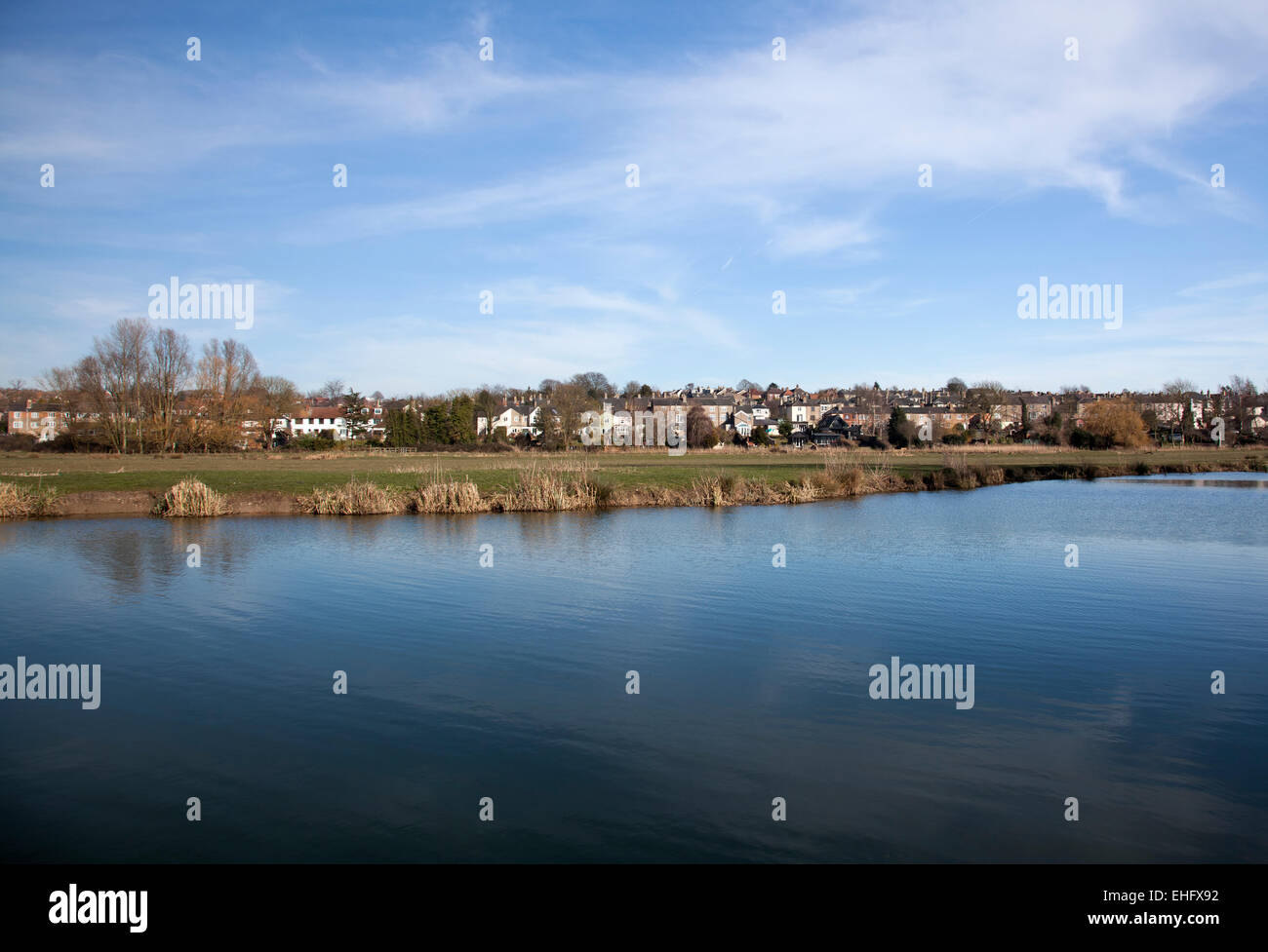 Stour river Sudbury Suffolk Stock Photo