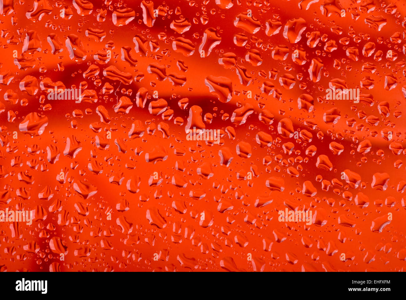 Abstract red water drops background Stock Photo