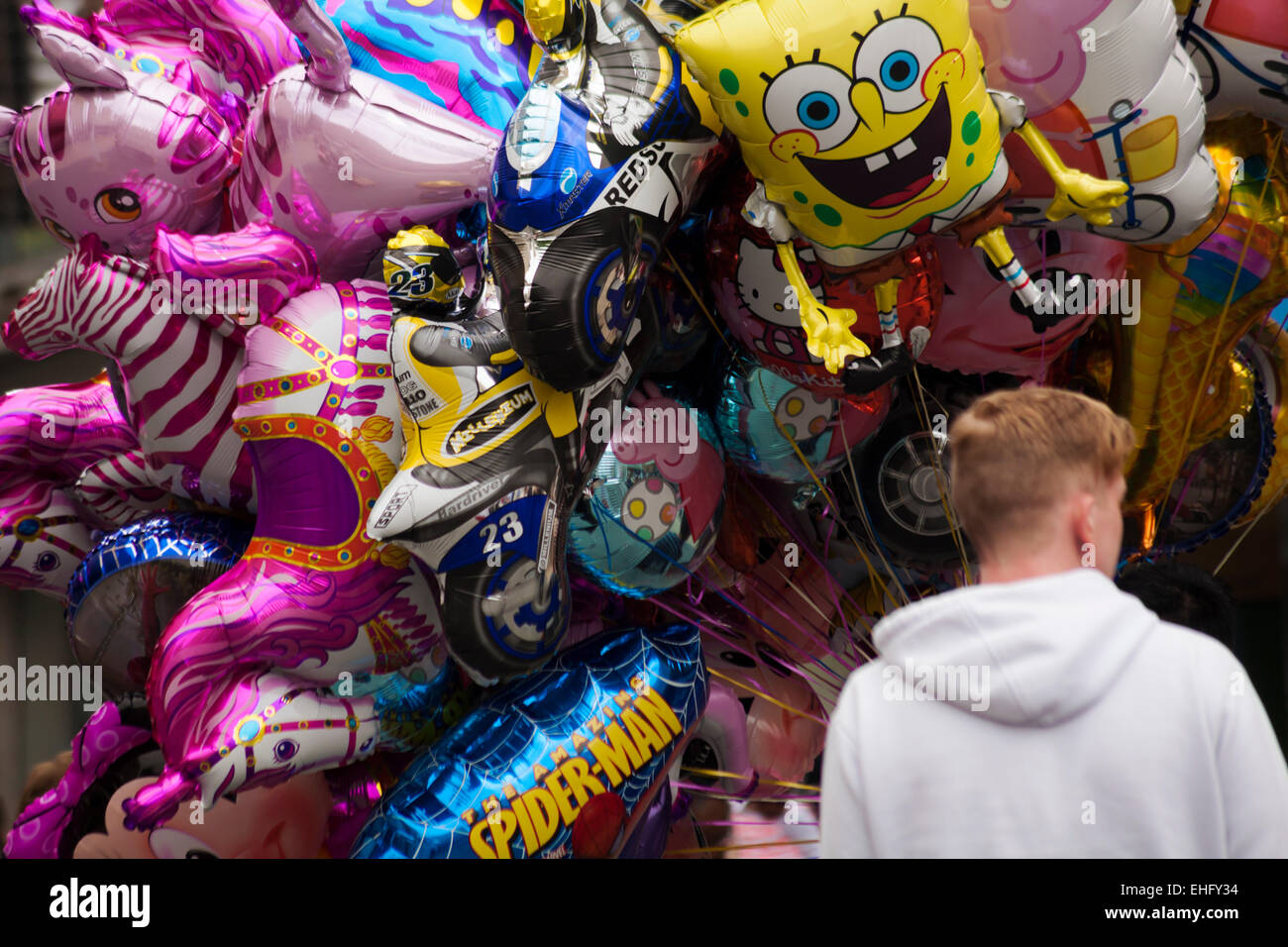 Helium balloons for sale at Bristol Stock Photo Alamy