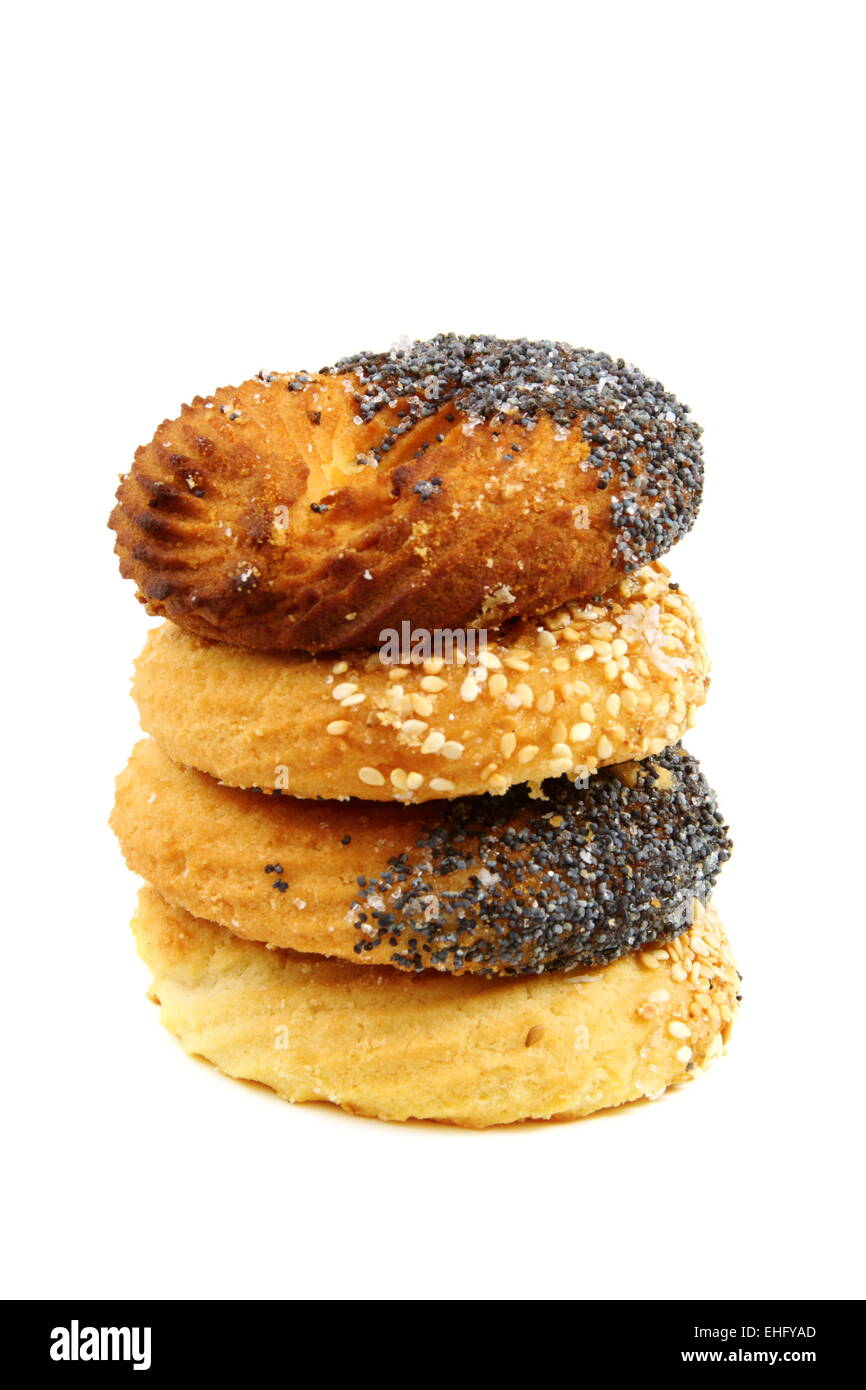 Biscuits with poppy and sesame seeds Stock Photo Alamy
