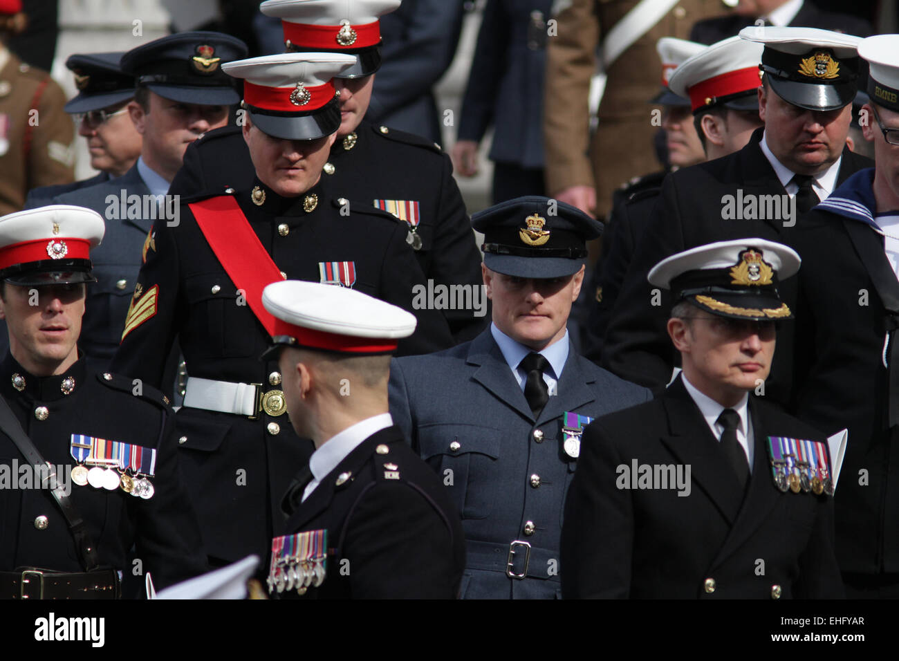 London, UK. 13th March, 2015. Service of Commemoration for troops who were stationed in Afghanistan at St Paul's Cathedral Stock Photo