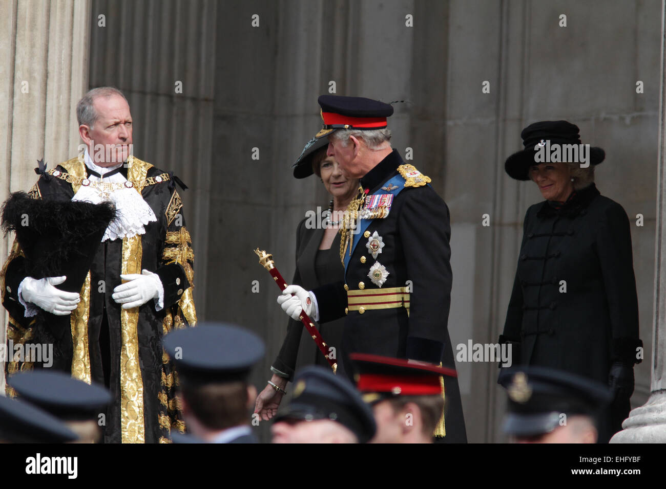 London, UK. 13th March, 2015. Prince William, Duke of Cambridge and Catherine, Duchess of Cambridge attends a Service of Commemo Stock Photo
