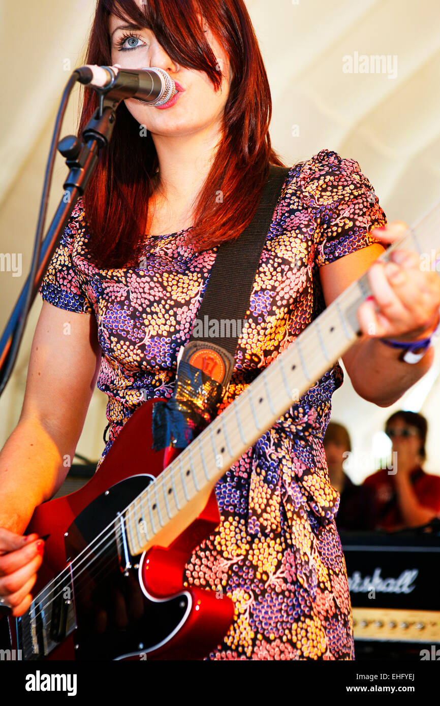 Blood Red Shoes live at Underage Festival in Victoria Park London Stock