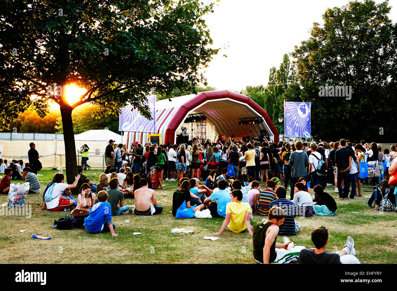 Underage Festival in Victoria Park London. Stock Photo