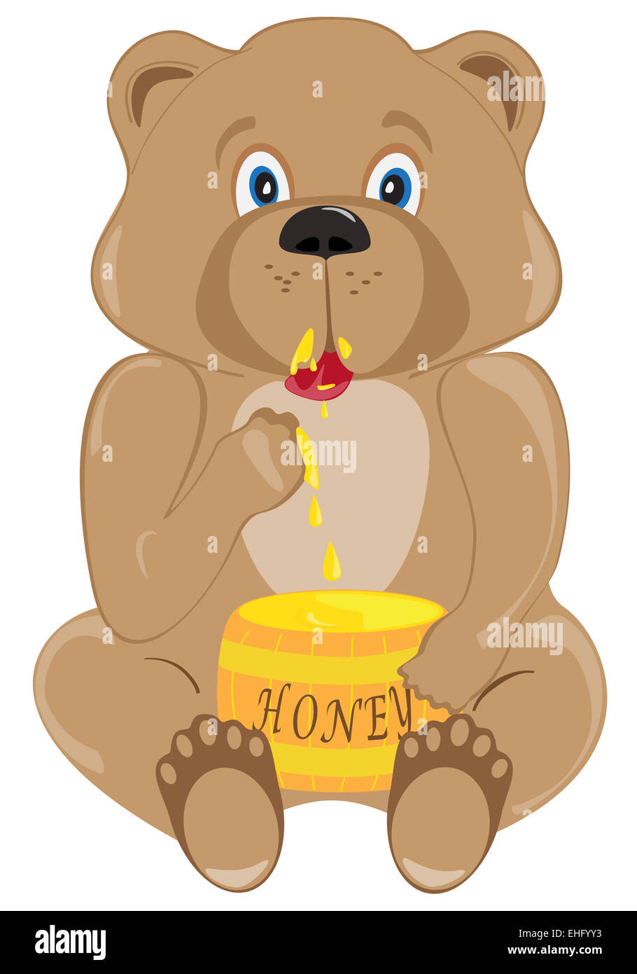 Bear eating honey hi-res stock photography and images - Alamy