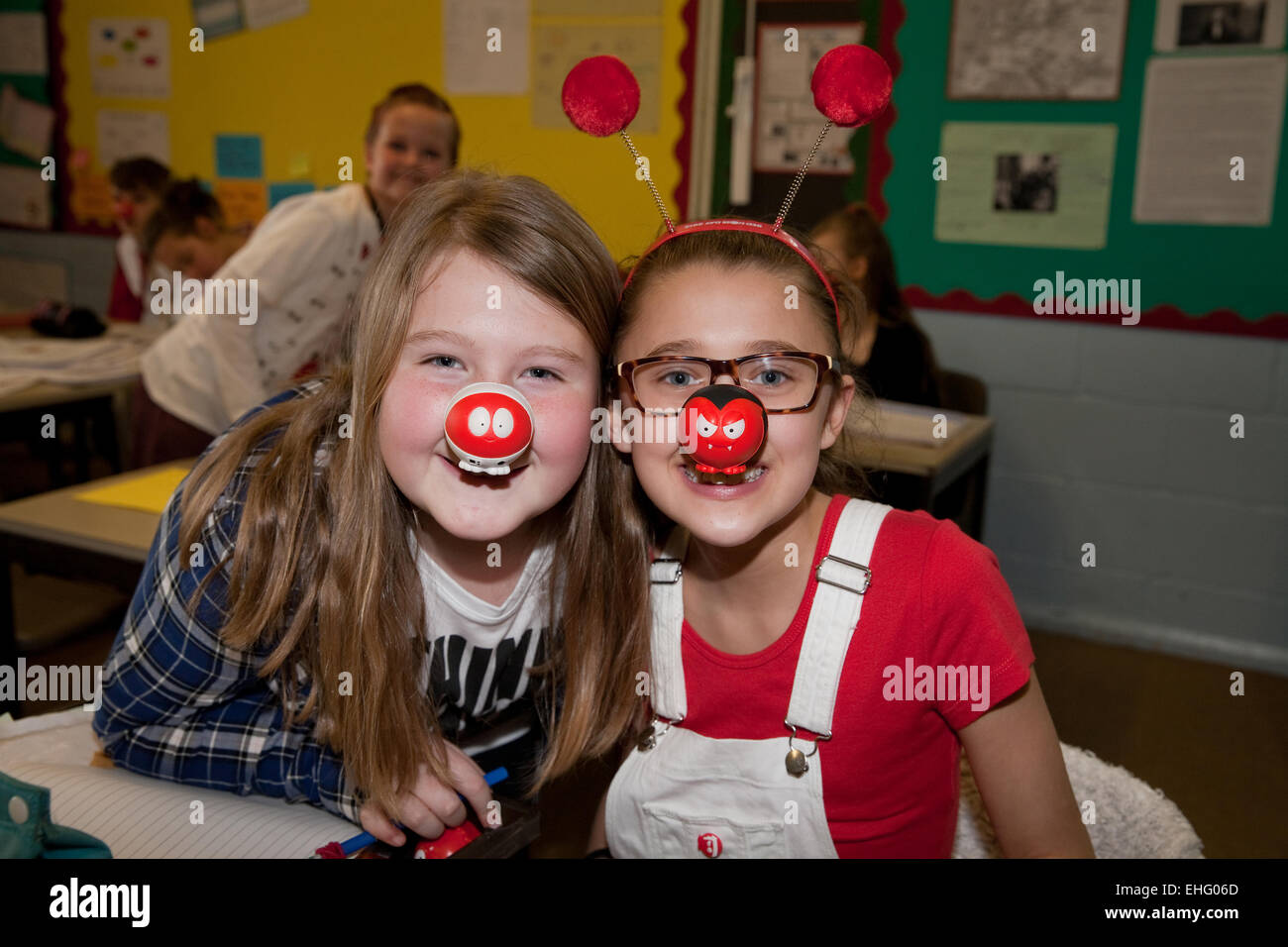 Children join in Comic Relief at Biggin Hill Primary School by wearing ...