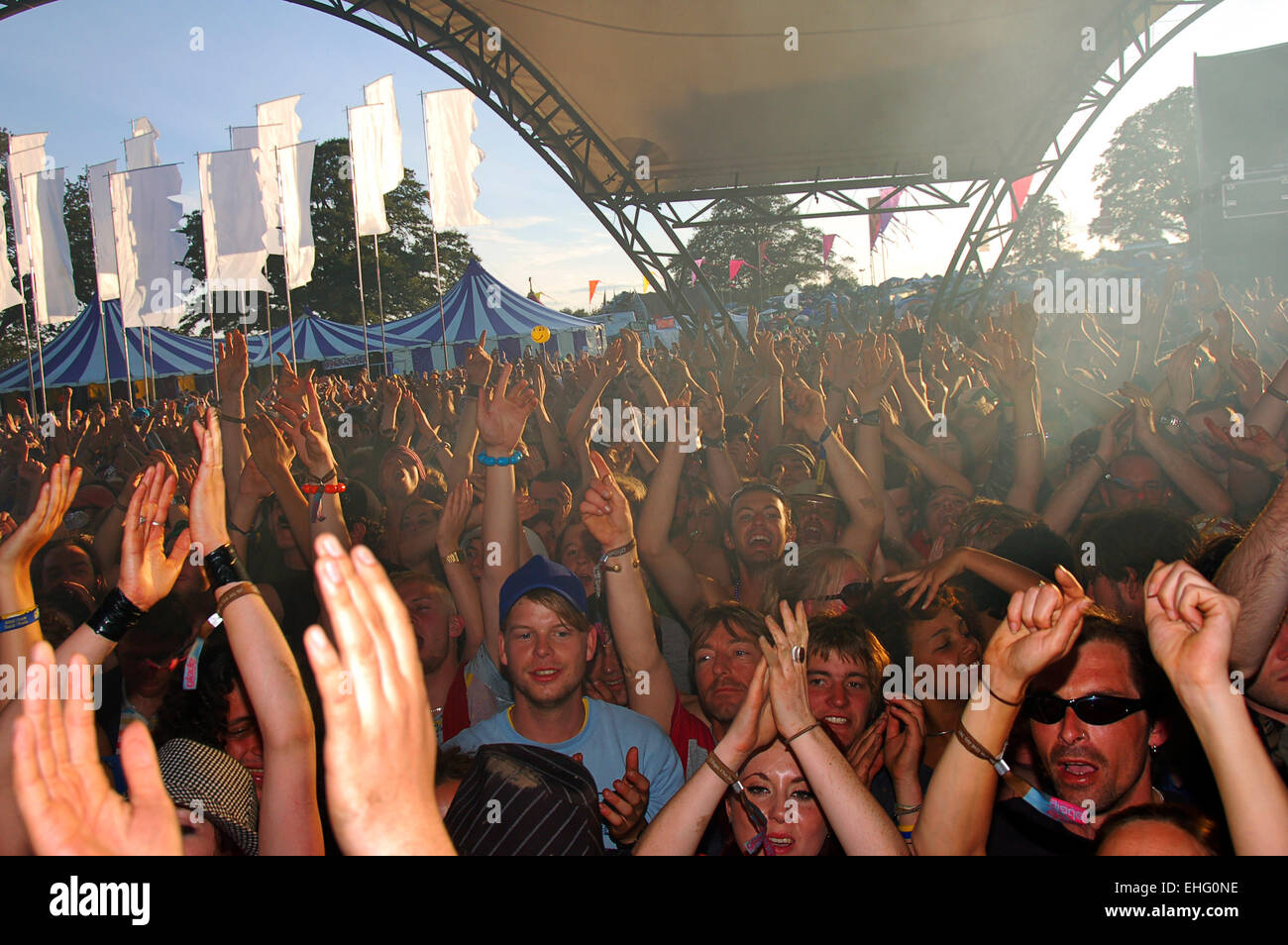The main tent at the Glade Festival. Stock Photo