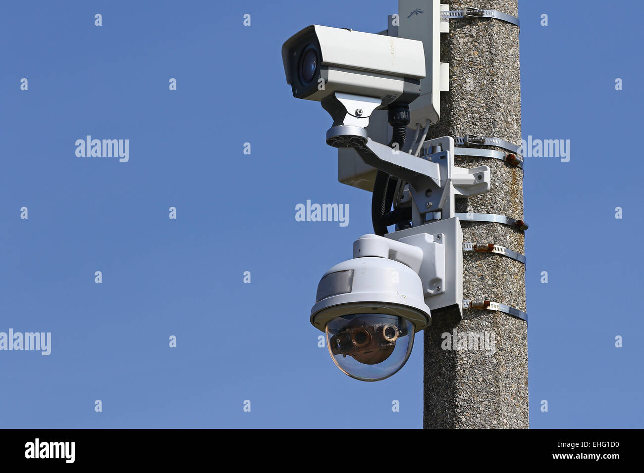 CCTV surveillance cameras Stock Photo